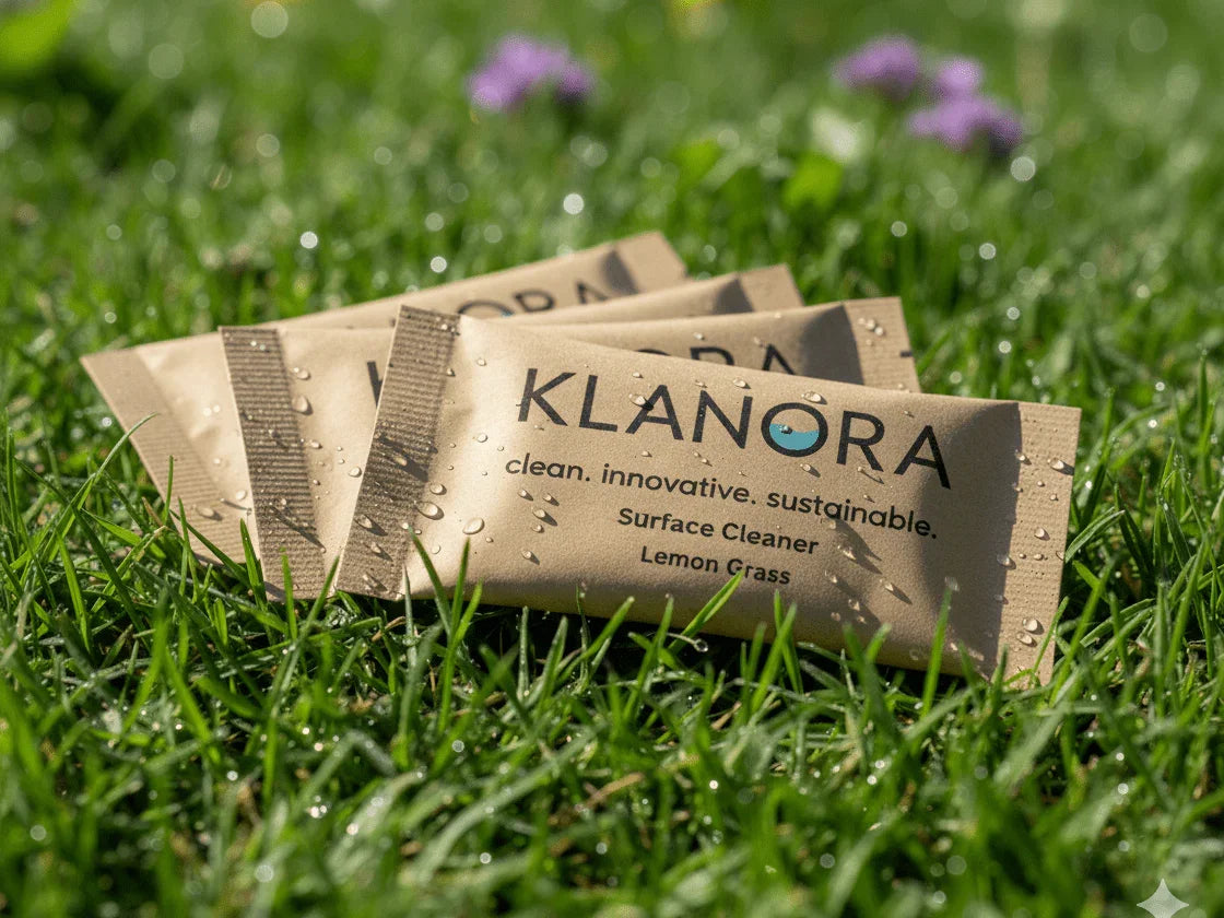 Klanora Multi Surface Cleaner Refill Tablets – Lemongrass Fragrance | Eco-Friendly & Refillable - Klanora