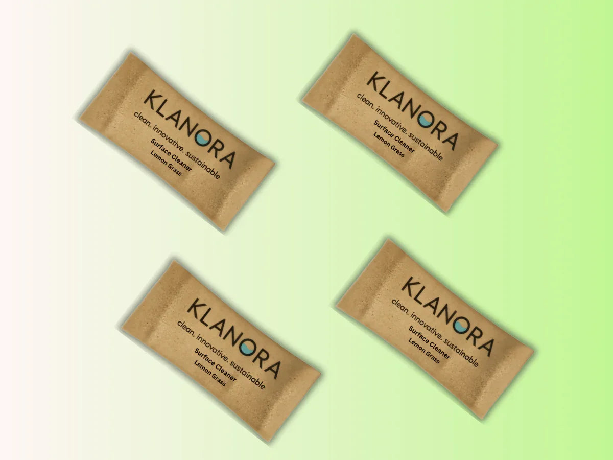 Klanora Multi Surface Cleaner Refill Tablets – Lemongrass Fragrance | Eco-Friendly & Refillable - Klanora